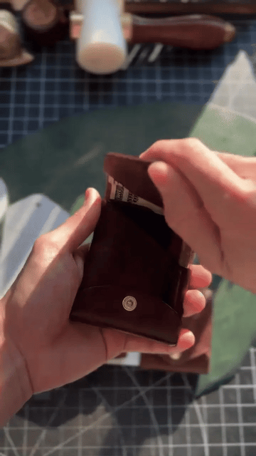 Multi-functional Leather Compact Wallet